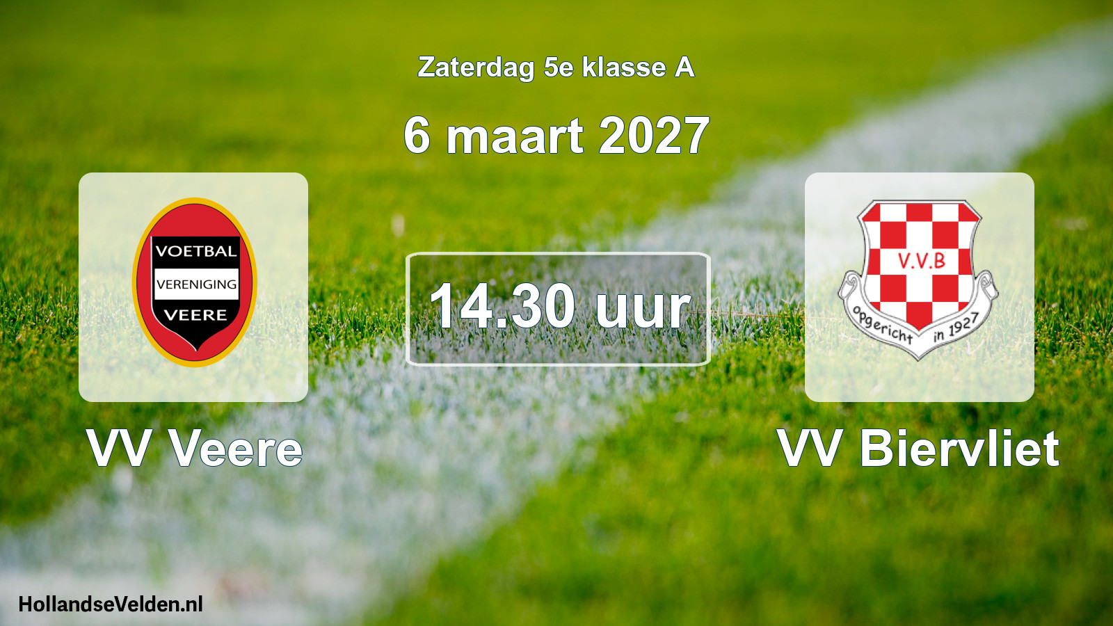 Geplande wedstrijd: VV Veere - VV Biervliet (6 maart 2027)