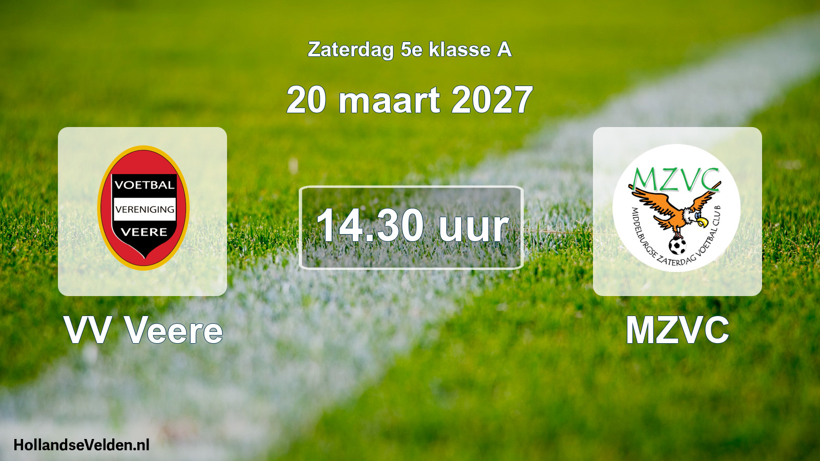 Geplande wedstrijd: VV Veere - MZVC (20 maart 2027)