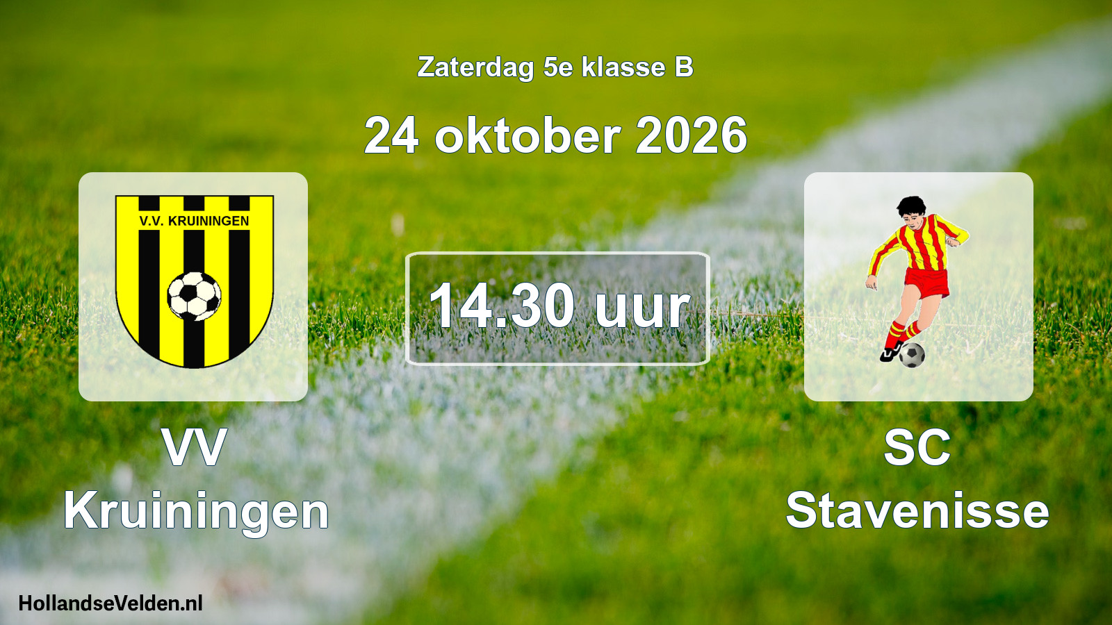Geplande wedstrijd: VV Kruiningen - SC Stavenisse (24 oktober 2026)