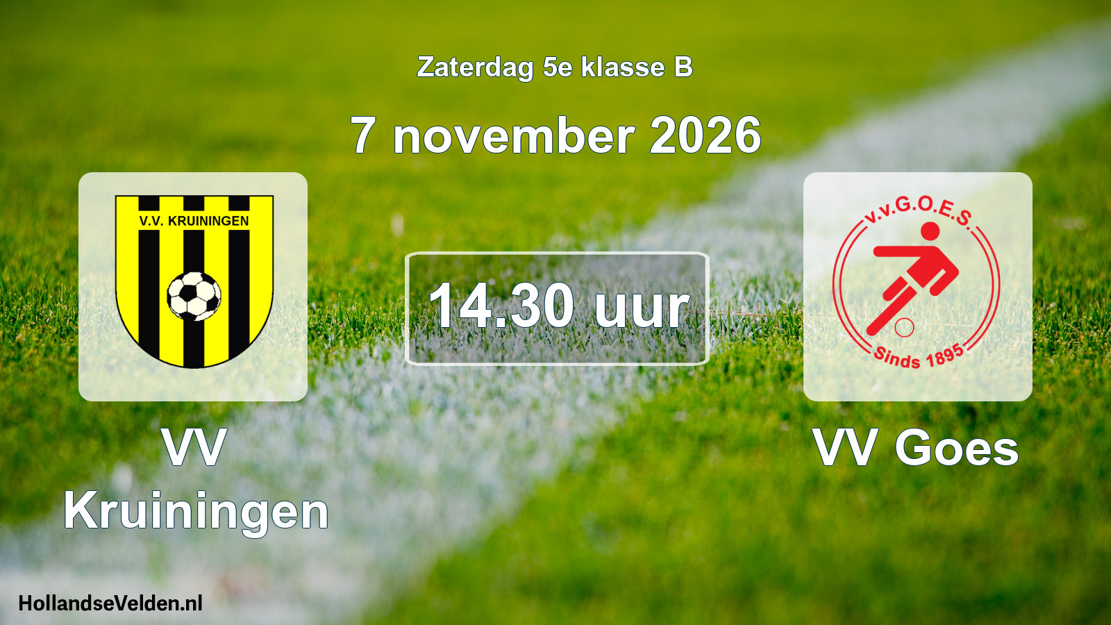 Geplande wedstrijd: VV Kruiningen - VV Goes (7 november 2026)