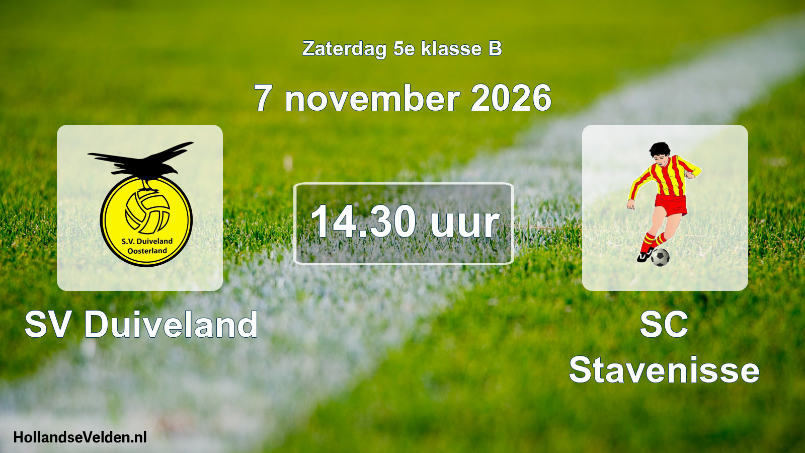 Scheduled Match: SV Duiveland - SC Stavenisse (7 November 2026)