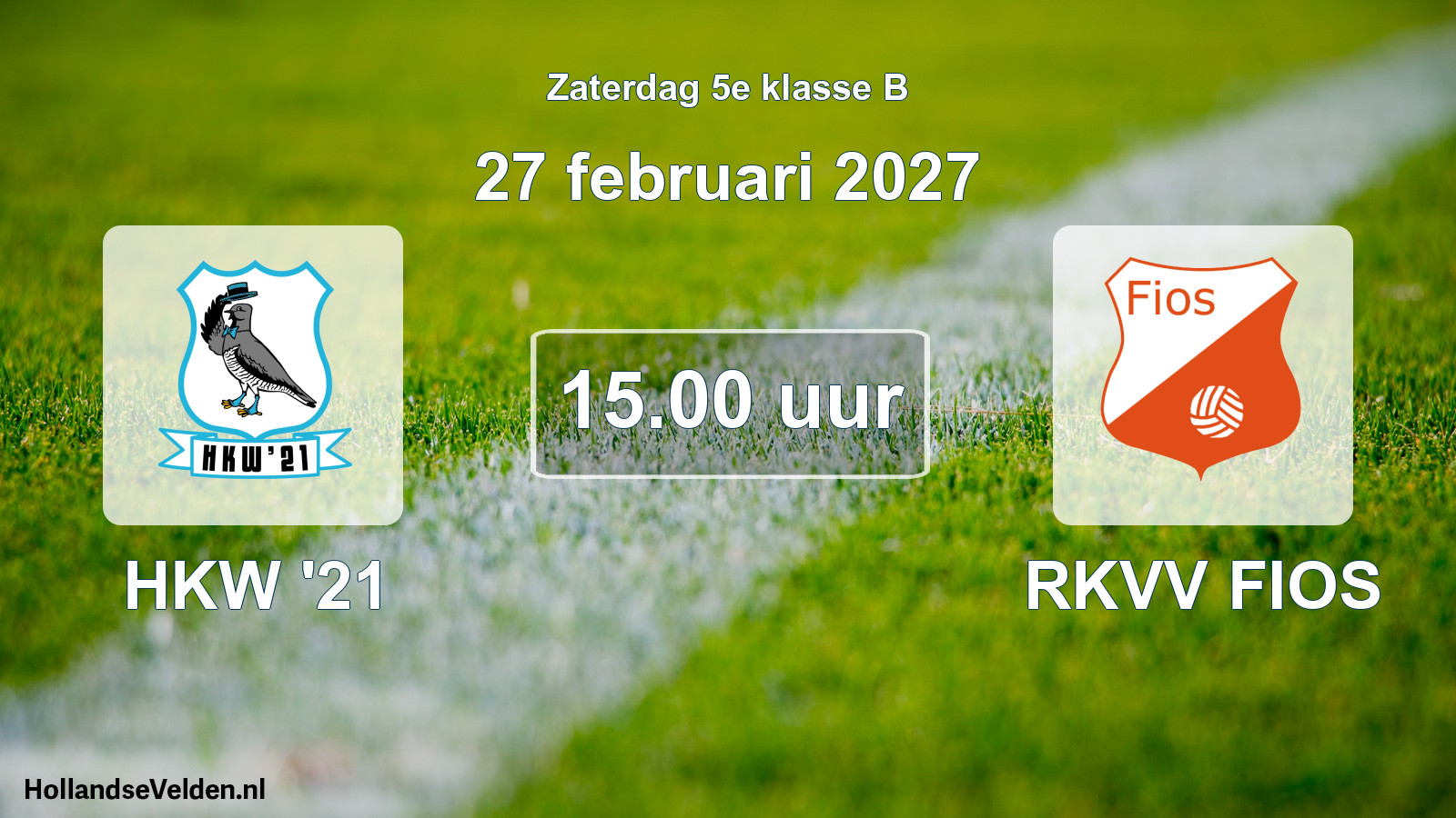 Geplande wedstrijd: HKW '21 - RKVV FIOS (27 februari 2027)