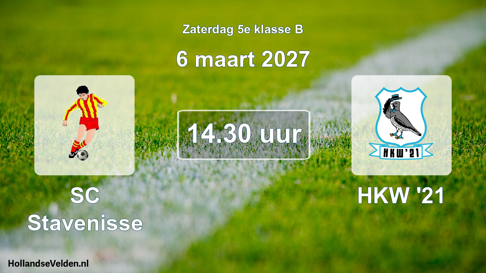 Geplande wedstrijd: SC Stavenisse - HKW '21 (6 maart 2027)