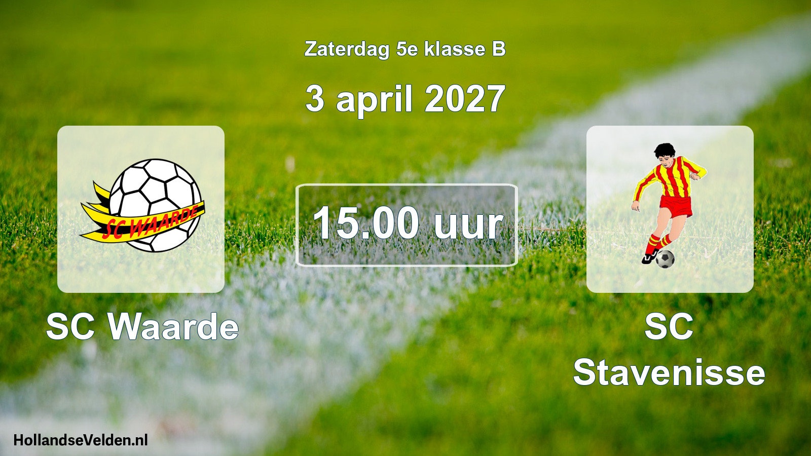 Geplande wedstrijd: SC Waarde - SC Stavenisse (3 april 2027)