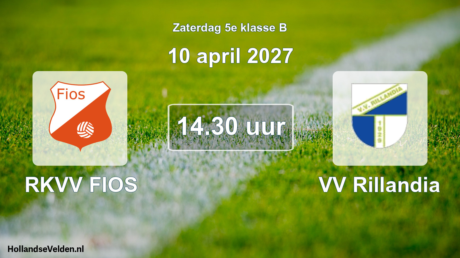 Geplande wedstrijd: RKVV FIOS - VV Rillandia (10 april 2027)