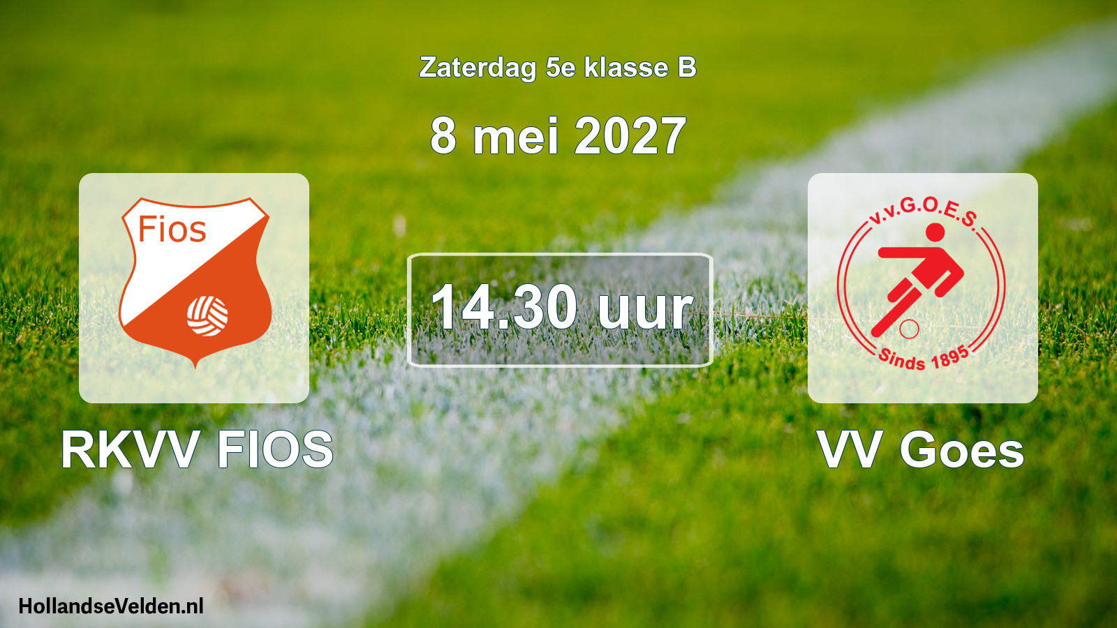Geplande wedstrijd: RKVV FIOS - VV Goes (8 mei 2027)