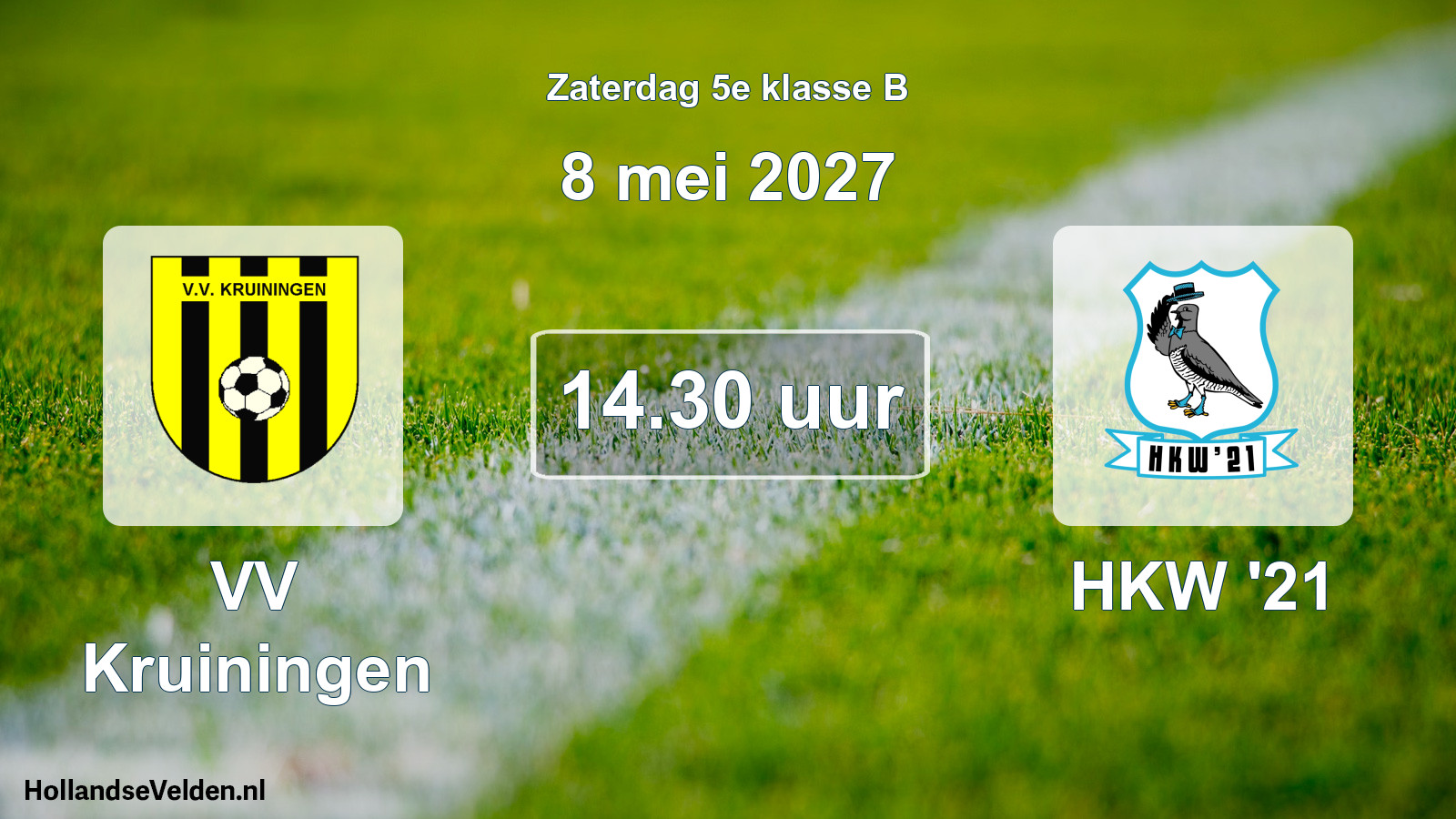 Geplande wedstrijd: VV Kruiningen - HKW '21 (8 mei 2027)