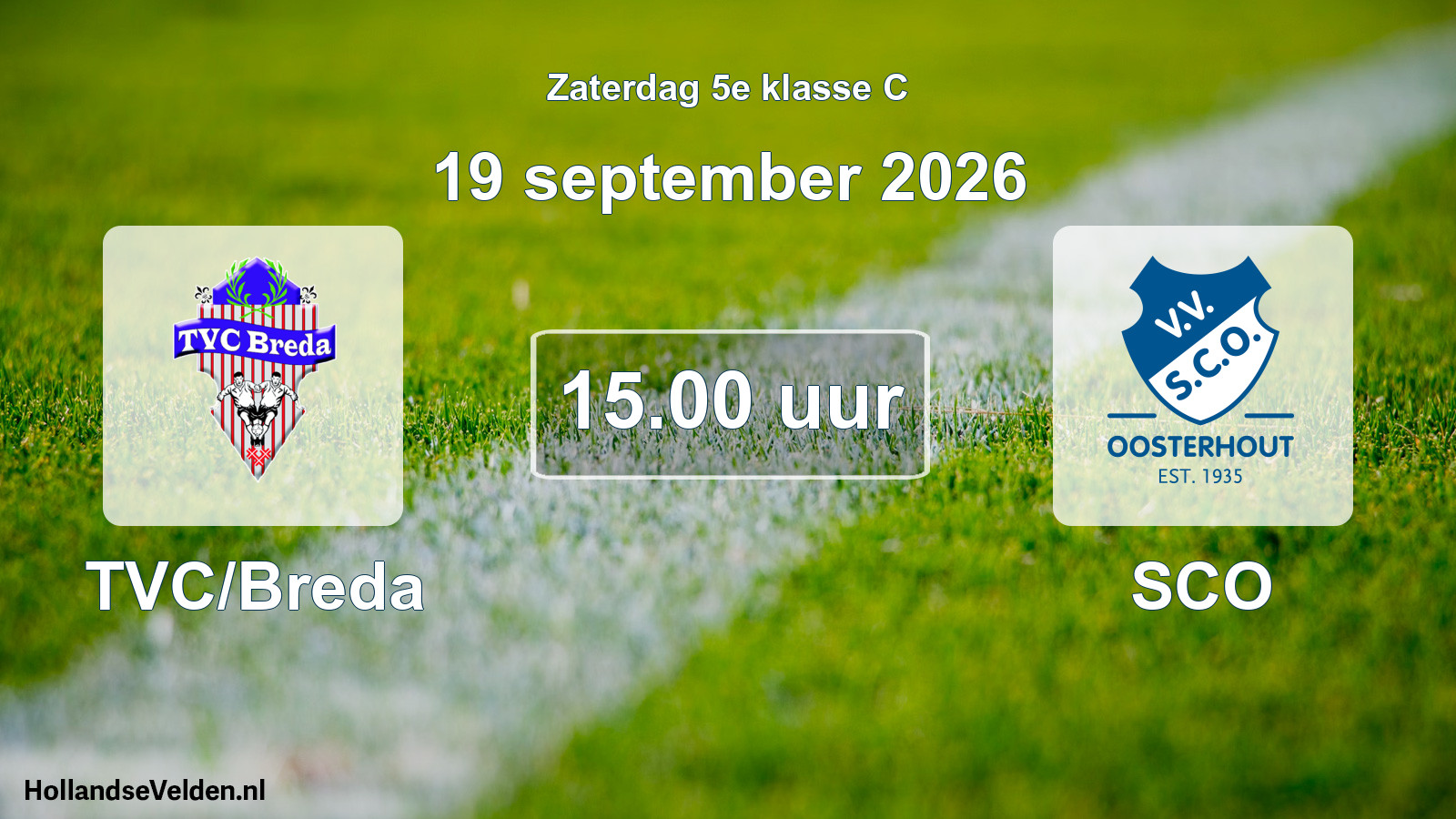 Geplande wedstrijd: TVC/Breda - SCO (19 september 2026)