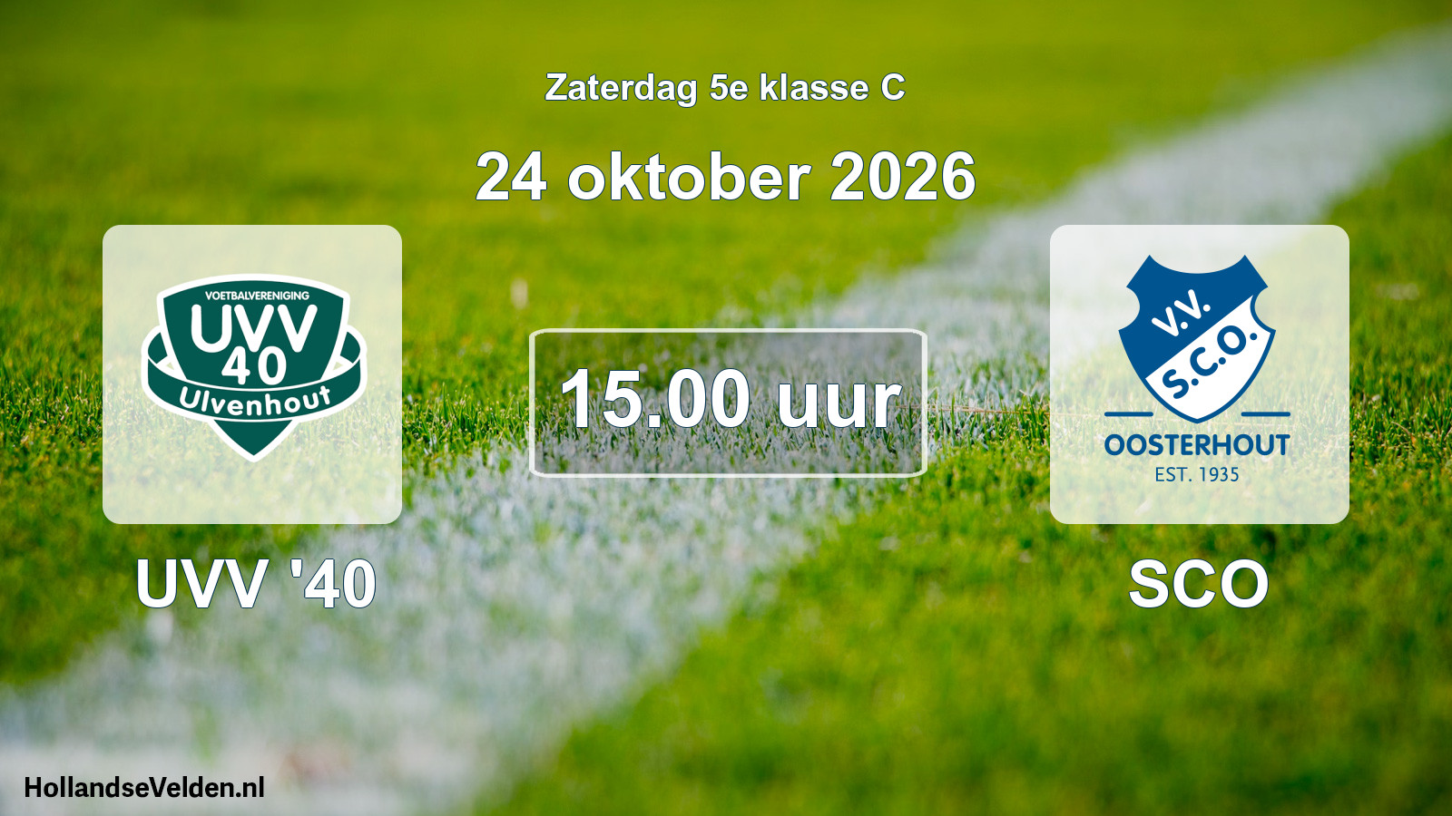 Geplande wedstrijd: UVV '40 - SCO (24 oktober 2026)