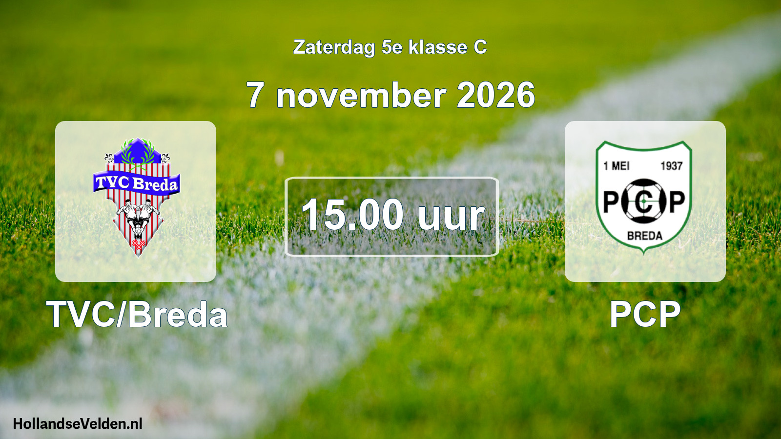 Geplande wedstrijd: TVC/Breda - PCP (7 november 2026)