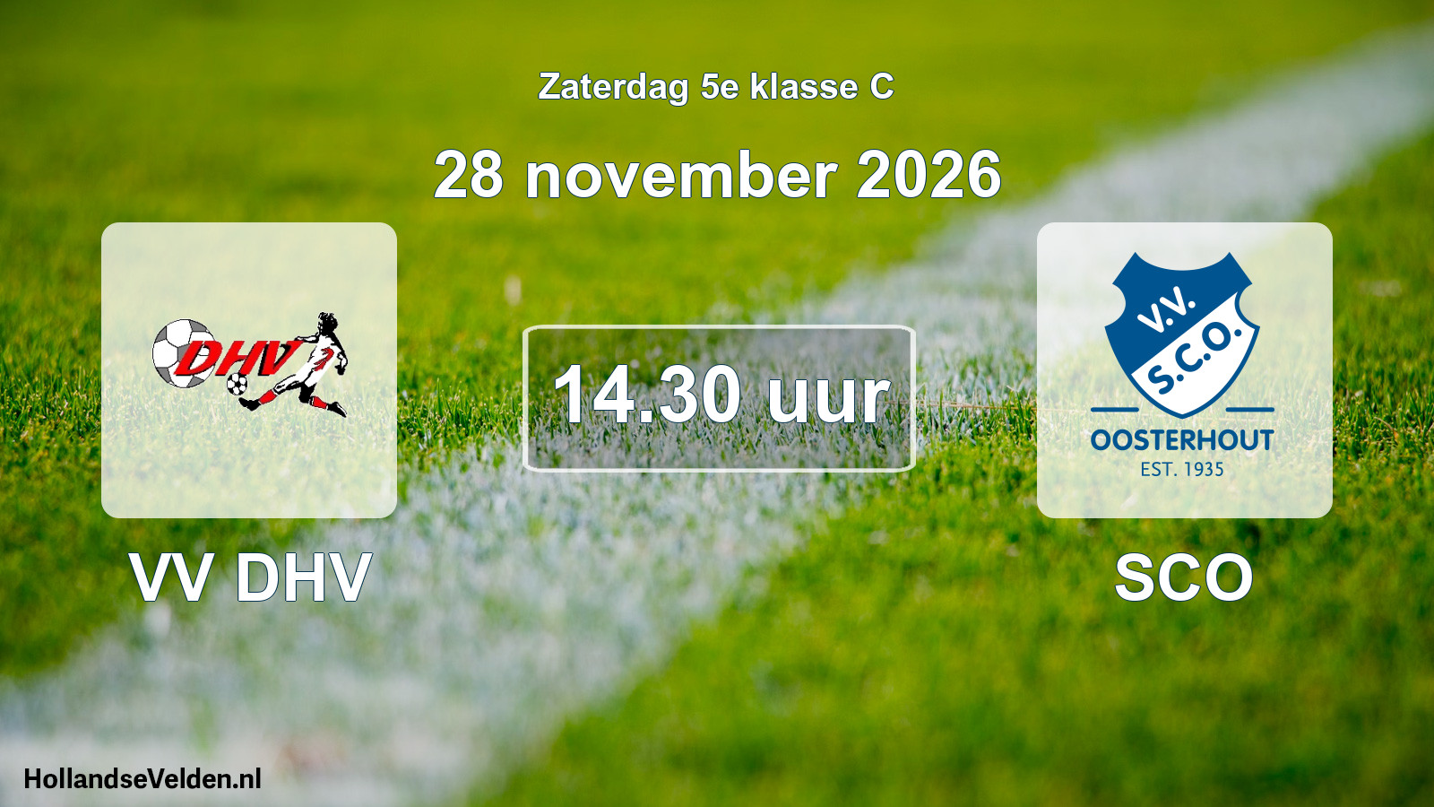 Geplande wedstrijd: VV DHV - SCO (28 november 2026)