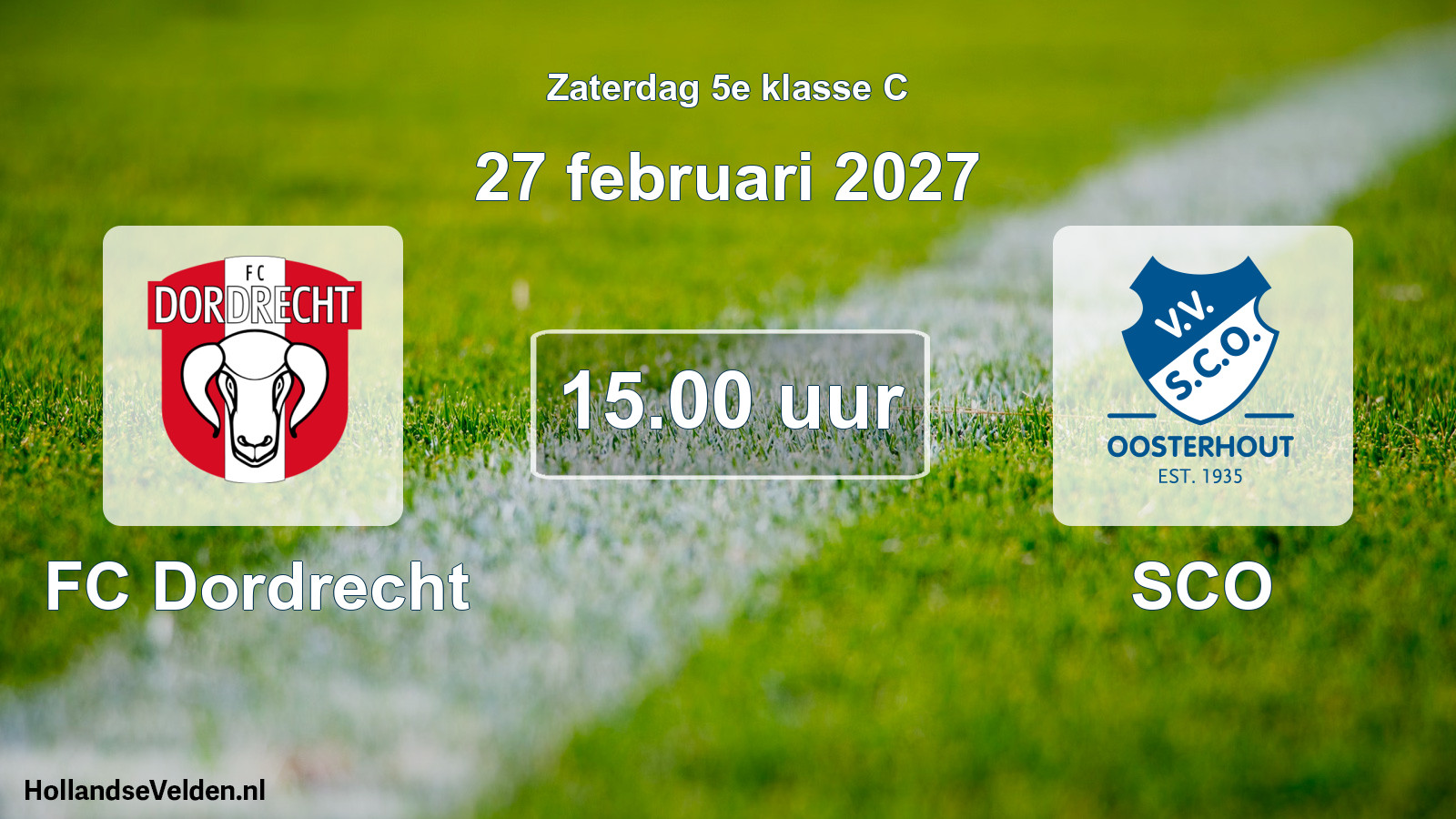 Geplande wedstrijd: FC Dordrecht - SCO (27 februari 2027)