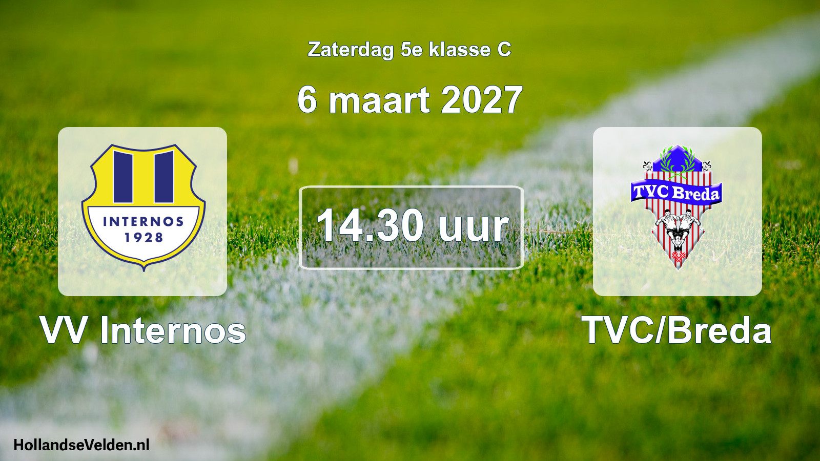Geplande wedstrijd: VV Internos - TVC/Breda (6 maart 2027)