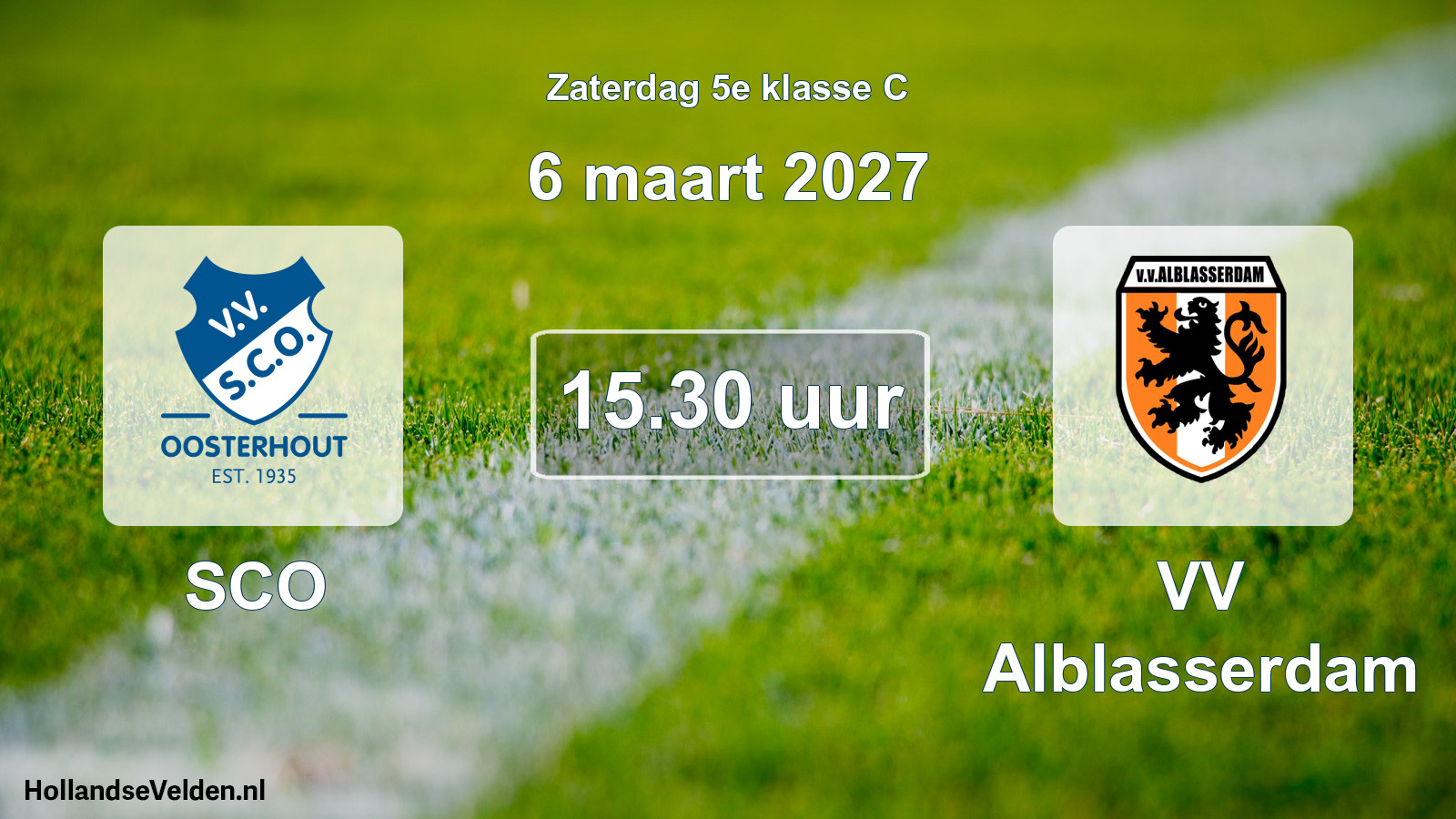 Geplande wedstrijd: SCO - VV Alblasserdam (6 maart 2027)