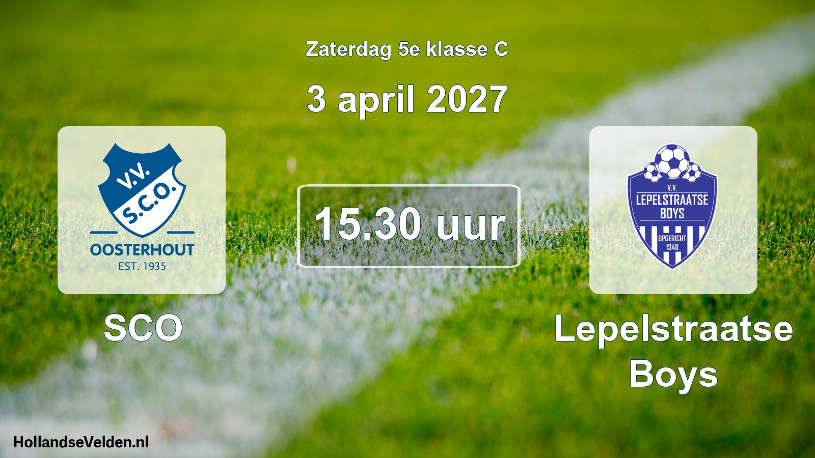 Geplande wedstrijd: SCO - Lepelstraatse Boys (3 april 2027)
