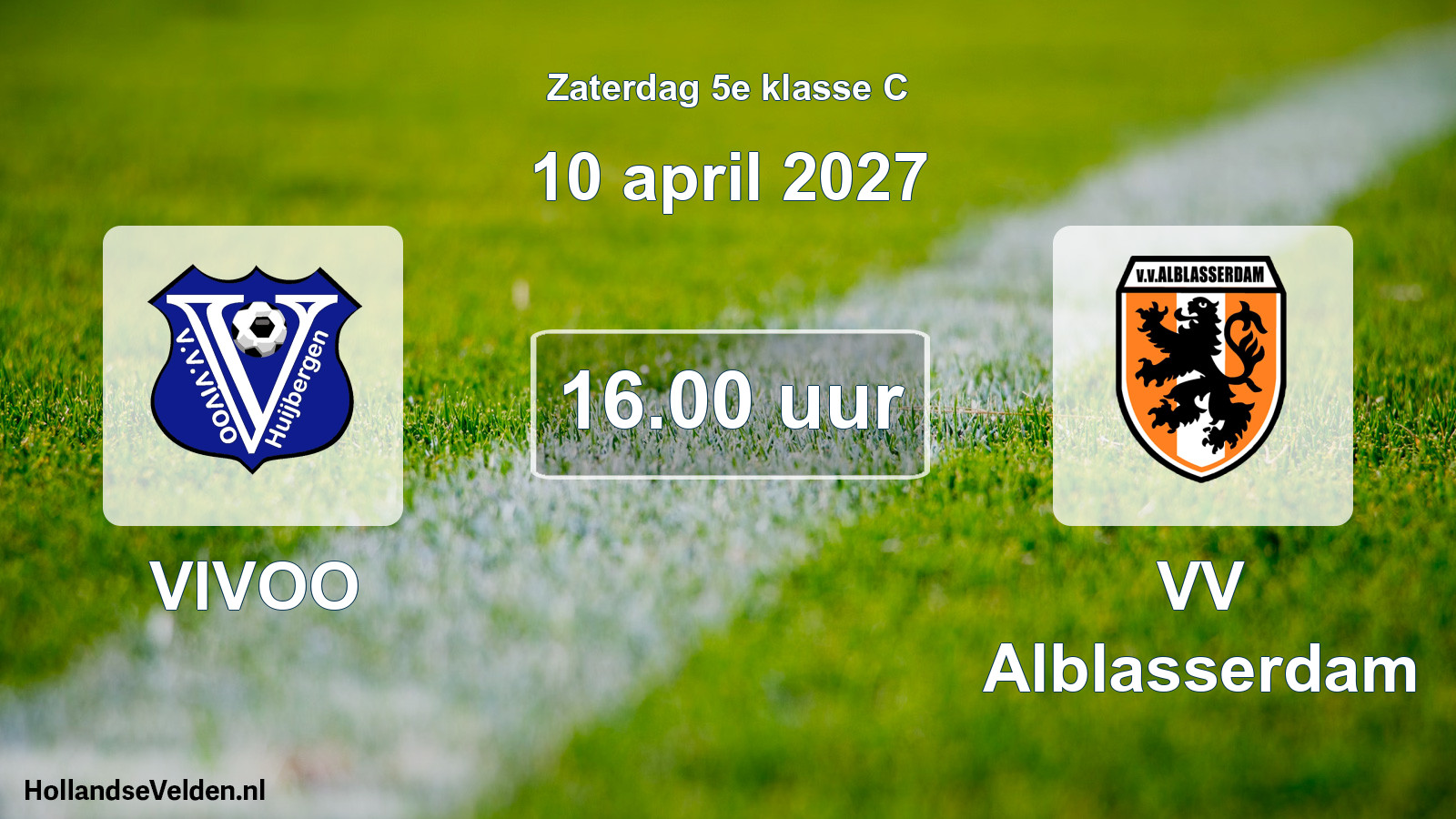 Geplande wedstrijd: VIVOO - VV Alblasserdam (10 april 2027)