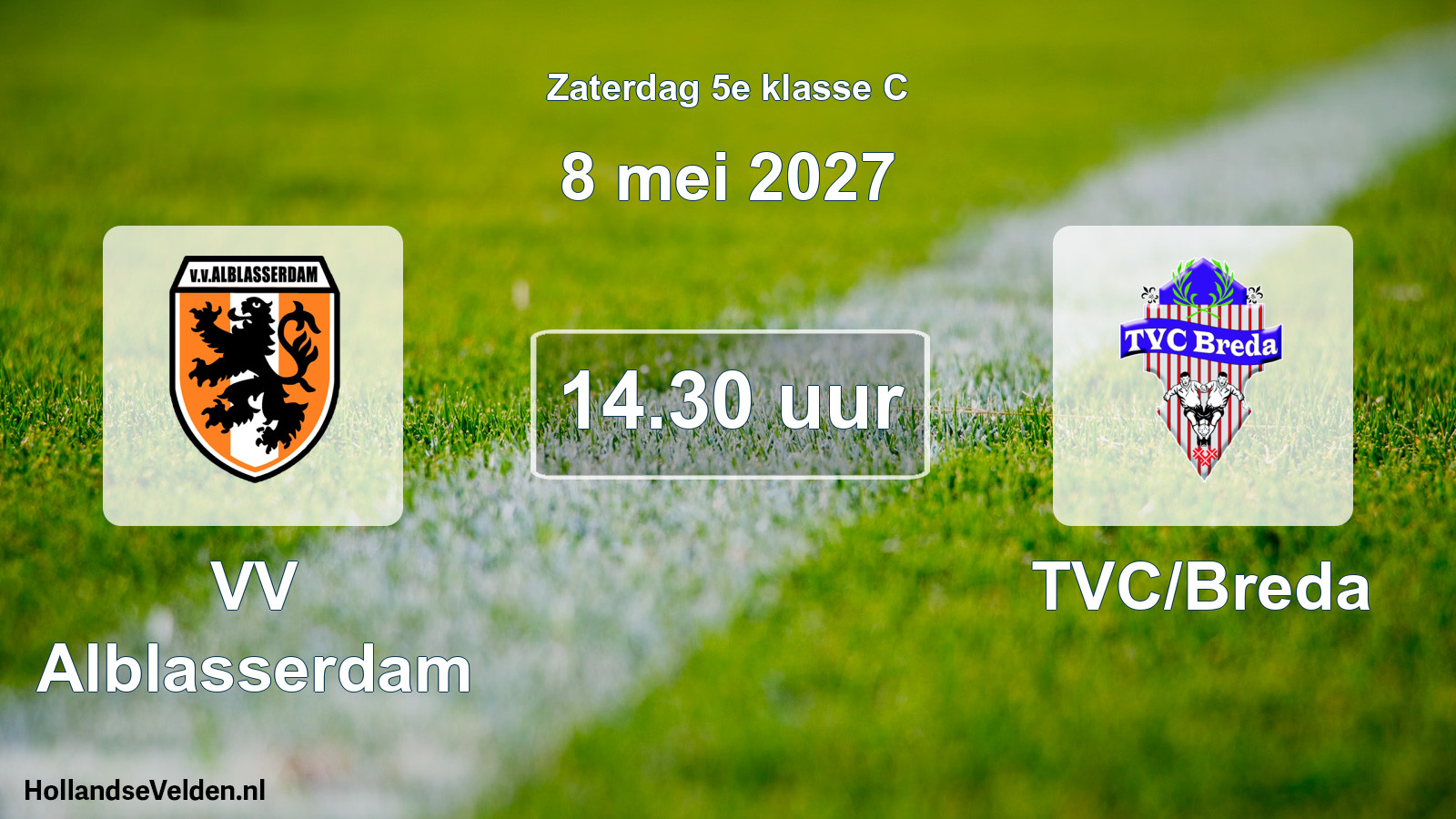 Geplande wedstrijd: VV Alblasserdam - TVC/Breda (8 mei 2027)