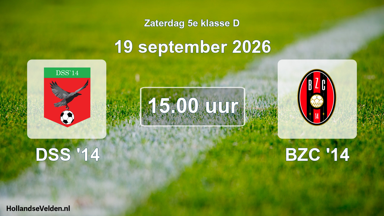 Geplande wedstrijd: DSS '14 - BZC '14 (19 september 2026)