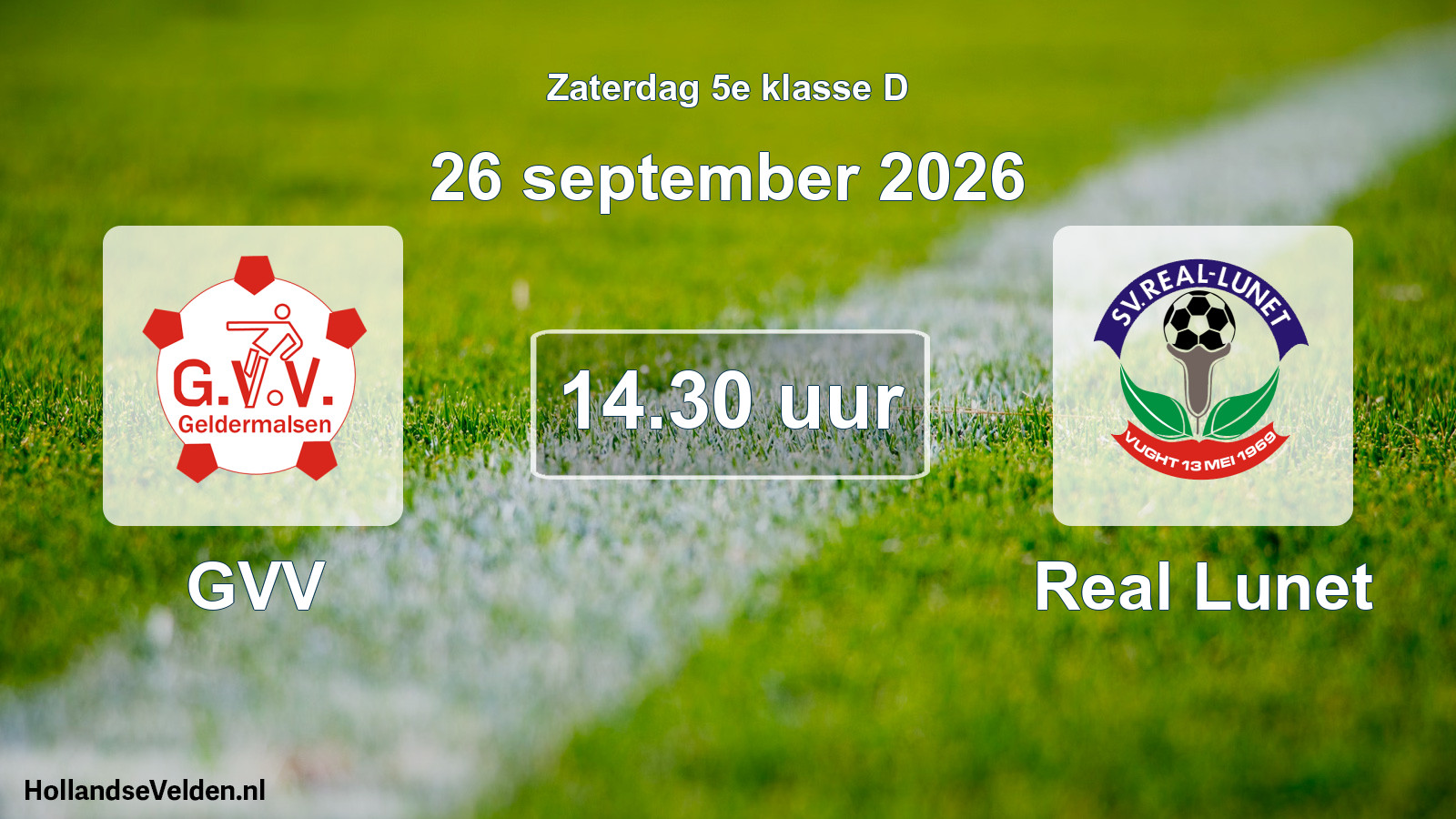 Geplande wedstrijd: GVV - Real Lunet (26 september 2026)