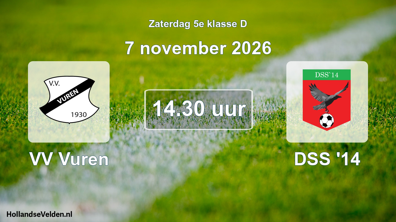 Geplande wedstrijd: VV Vuren - DSS '14 (7 november 2026)