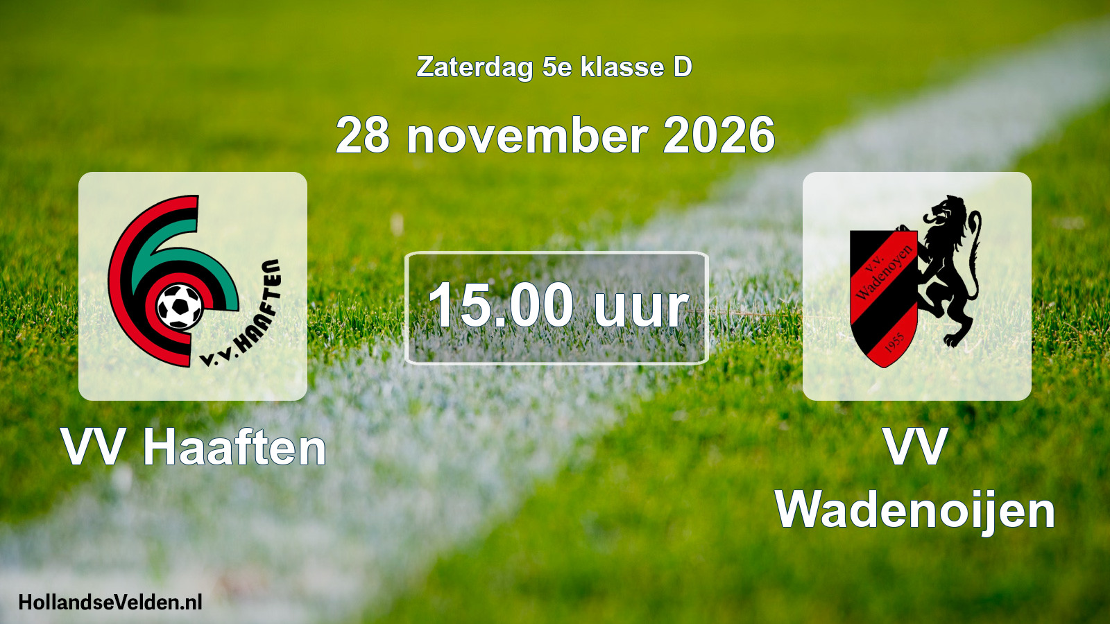 Geplande wedstrijd: VV Haaften - VV Wadenoijen (28 november 2026)