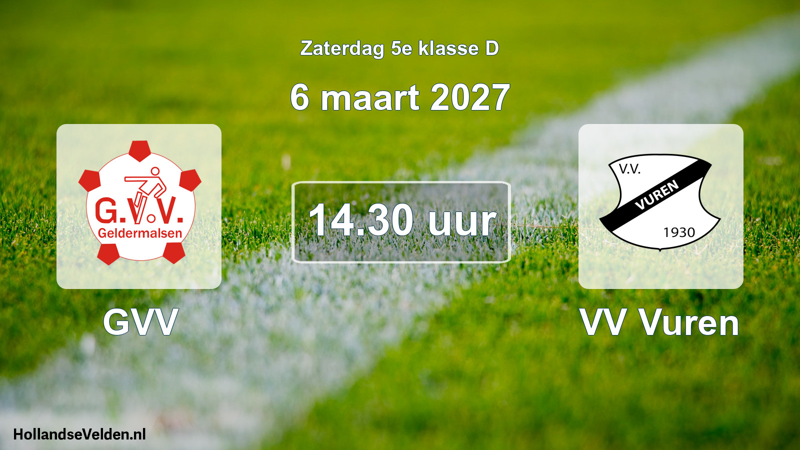 Geplande wedstrijd: GVV - VV Vuren (6 maart 2027)