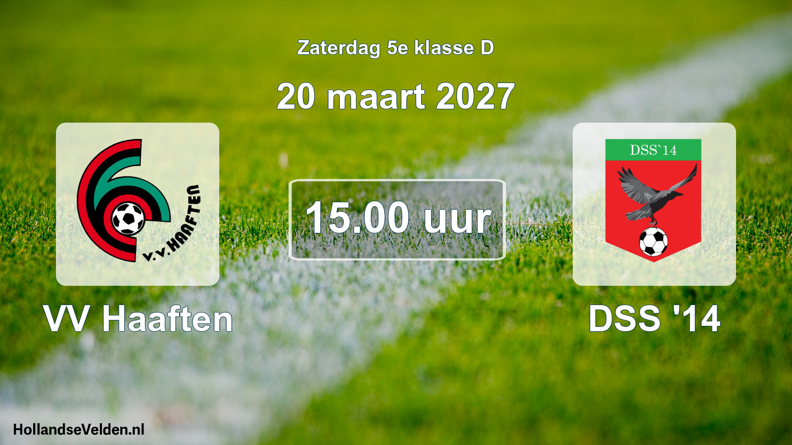 Geplande wedstrijd: VV Haaften - DSS '14 (20 maart 2027)
