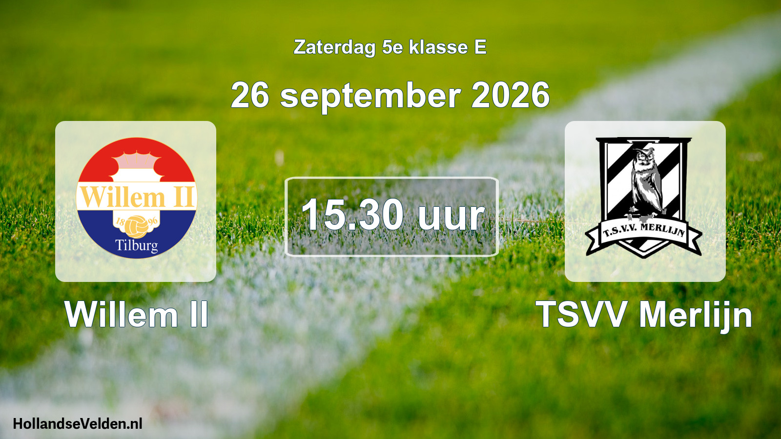 Scheduled Match: Willem II - TSVV Merlijn (26 September 2026)