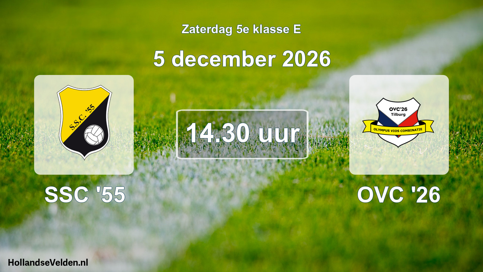 Geplande wedstrijd: SSC '55 - OVC '26 (5 december 2026)