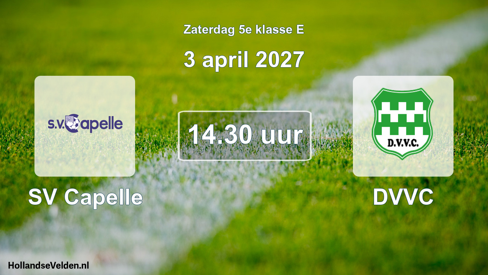 Scheduled Match: SV Capelle - DVVC (3 April 2027)