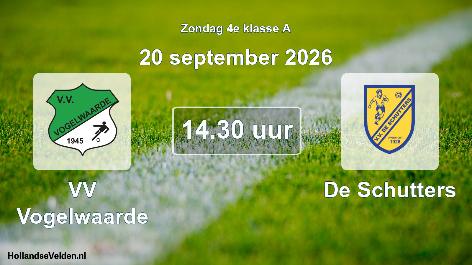 Scheduled Match: VV Vogelwaarde - De Schutters (20 September 2026)