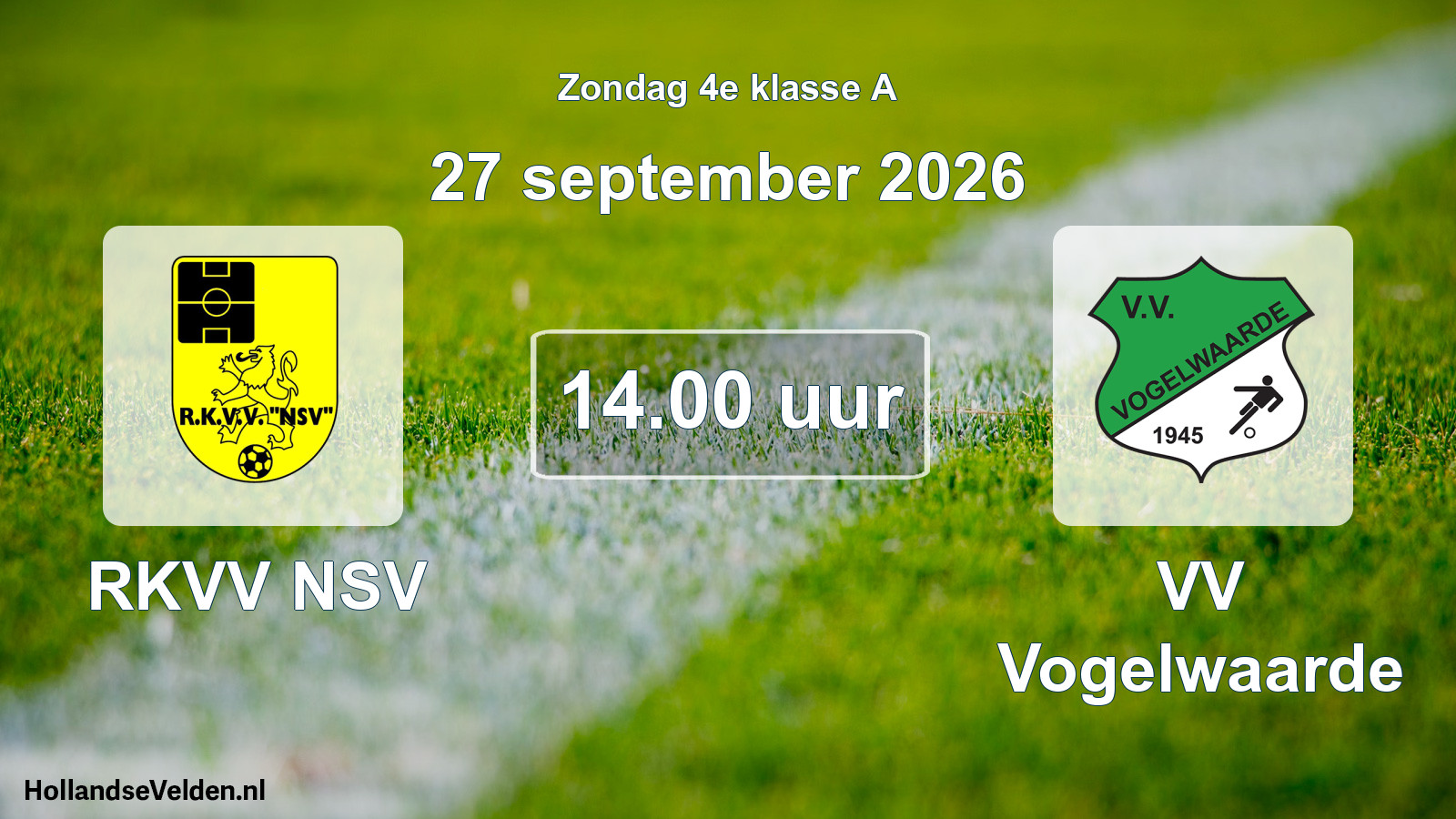 Geplande wedstrijd: RKVV NSV - VV Vogelwaarde (27 september 2026)