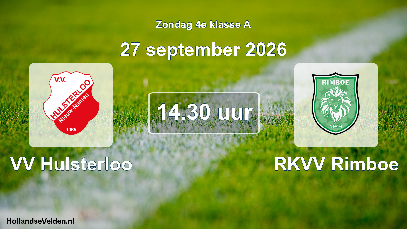 Scheduled Match: VV Hulsterloo - RKVV Rimboe (27 September 2026)