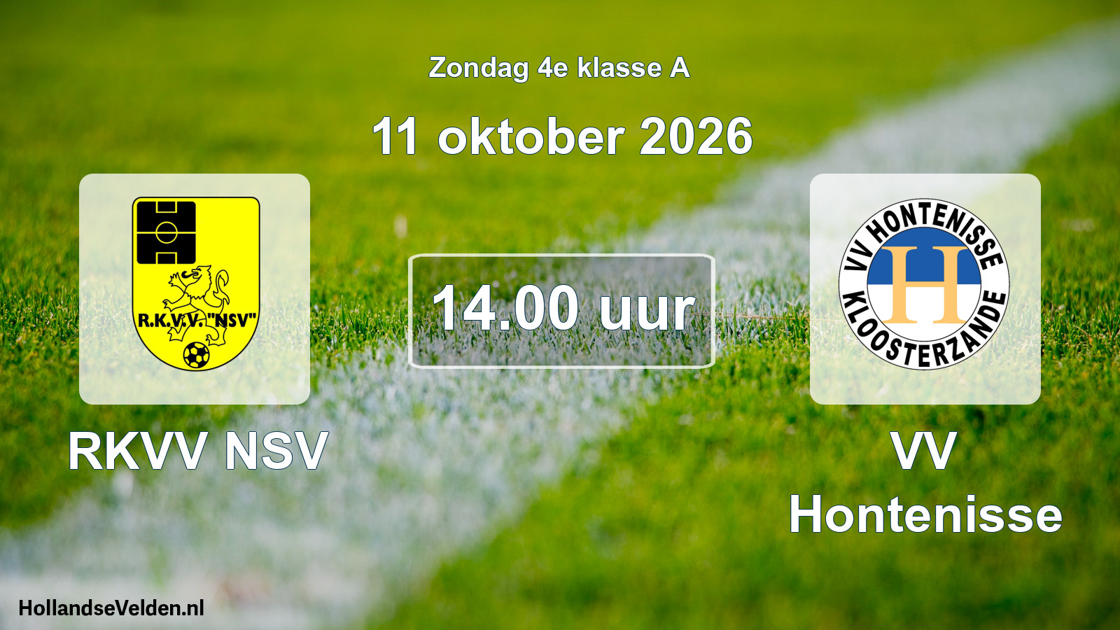 Scheduled Match: RKVV NSV - VV Hontenisse (11 October 2026)