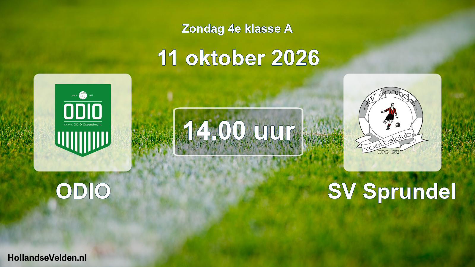 Geplande wedstrijd: ODIO - SV Sprundel (11 oktober 2026)