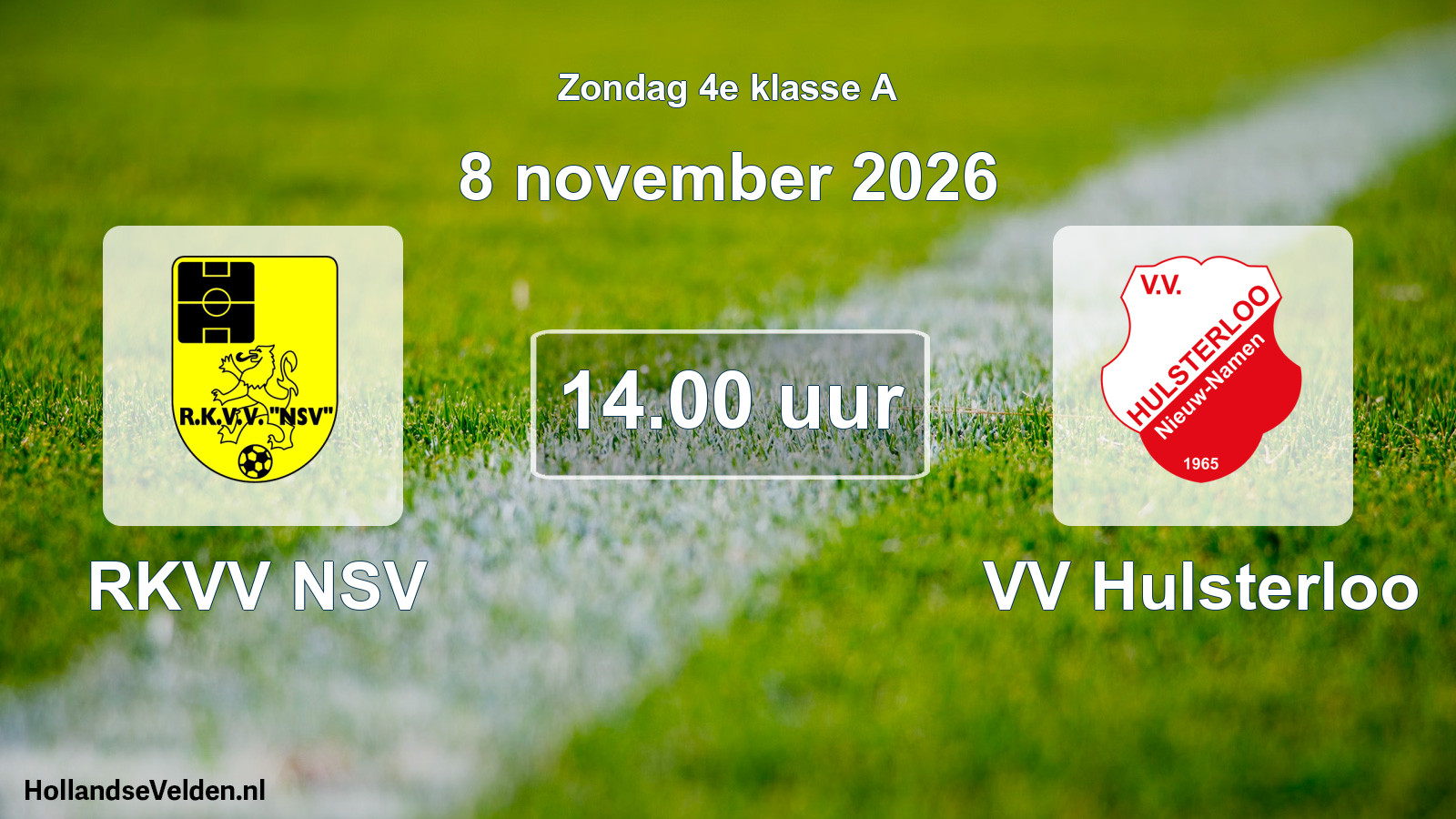 Scheduled Match: RKVV NSV - VV Hulsterloo (8 November 2026)