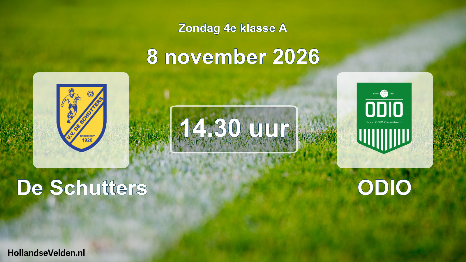 Geplande wedstrijd: De Schutters - ODIO (8 november 2026)