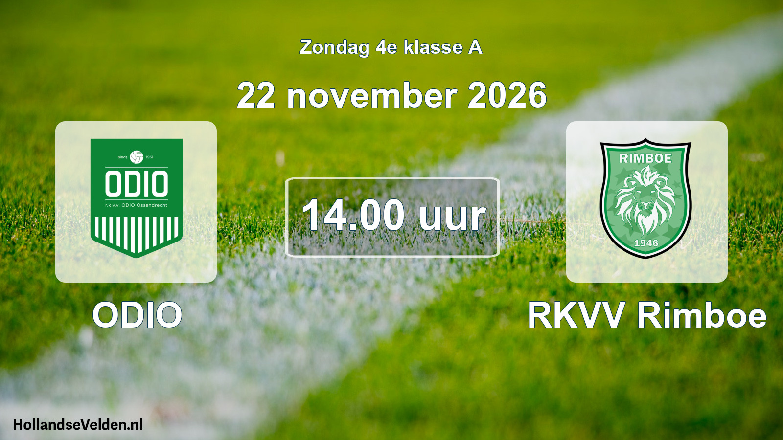 Geplande wedstrijd: ODIO - RKVV Rimboe (22 november 2026)
