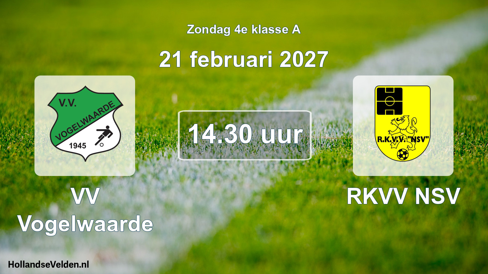 Geplande wedstrijd: VV Vogelwaarde - RKVV NSV (21 februari 2027)