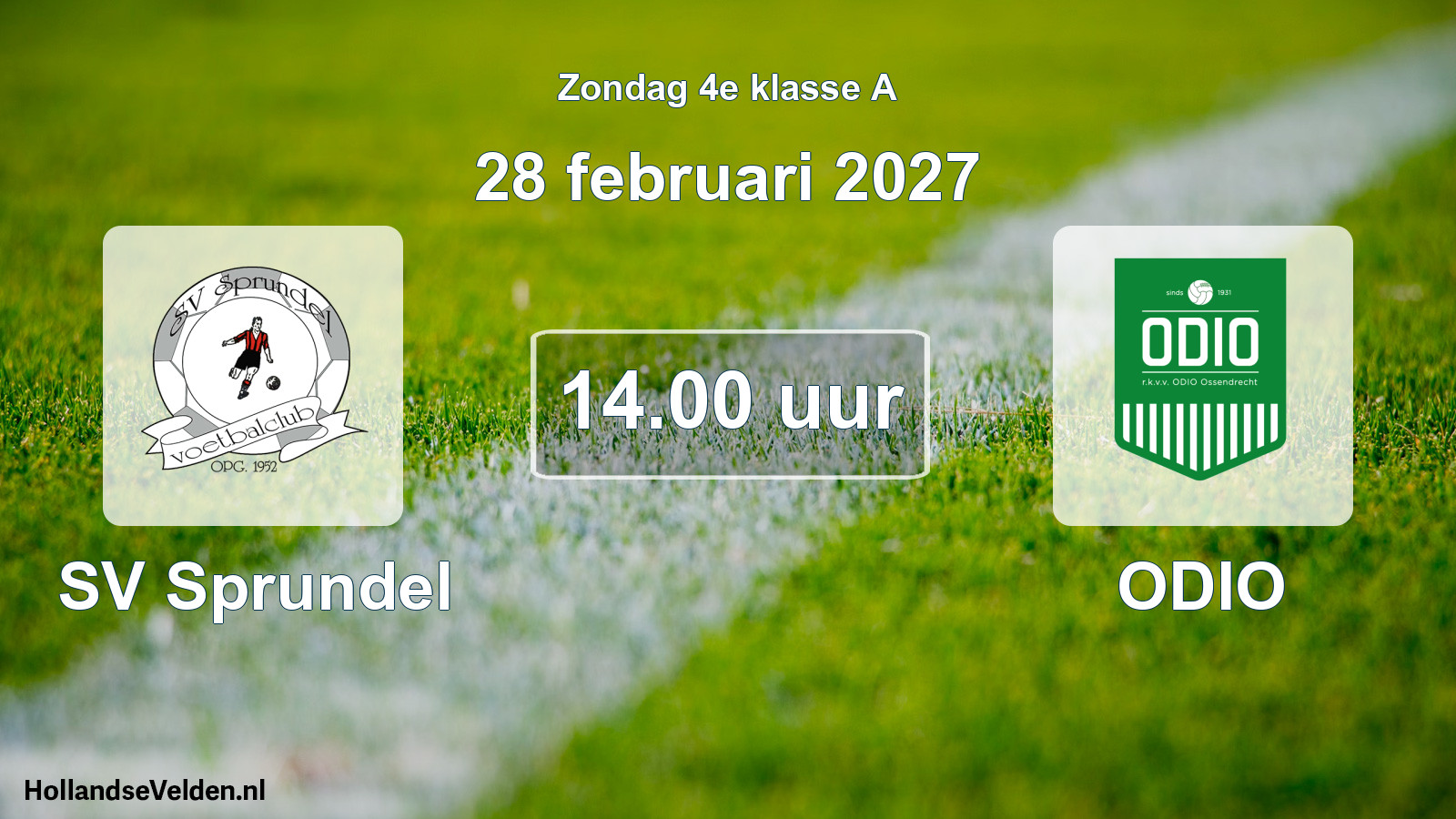 Geplande wedstrijd: SV Sprundel - ODIO (28 februari 2027)
