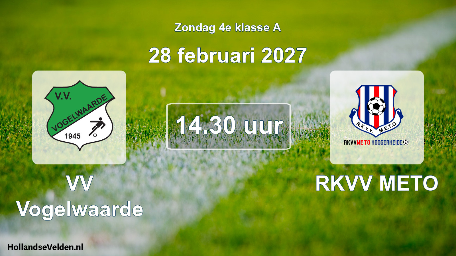 Geplande wedstrijd: VV Vogelwaarde - RKVV METO (28 februari 2027)