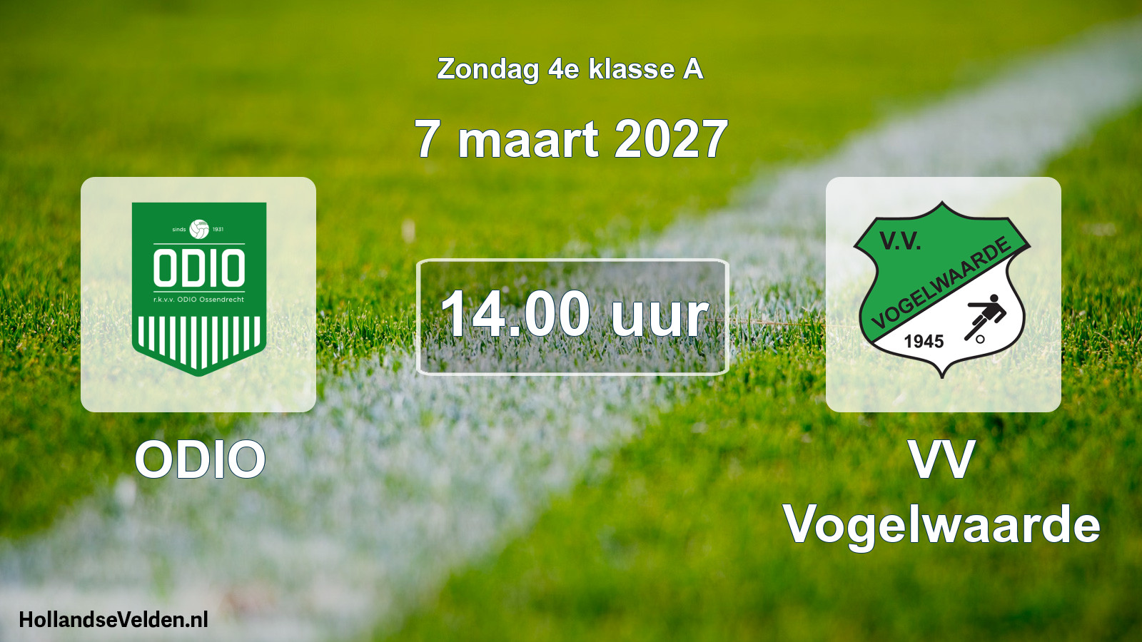 Geplande wedstrijd: ODIO - VV Vogelwaarde (7 maart 2027)