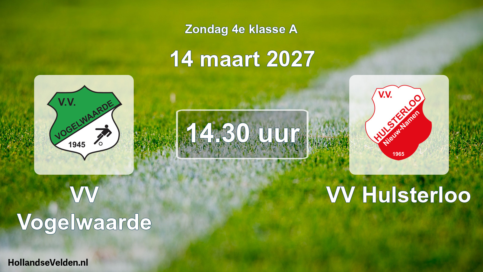 Geplande wedstrijd: VV Vogelwaarde - VV Hulsterloo (14 maart 2027)