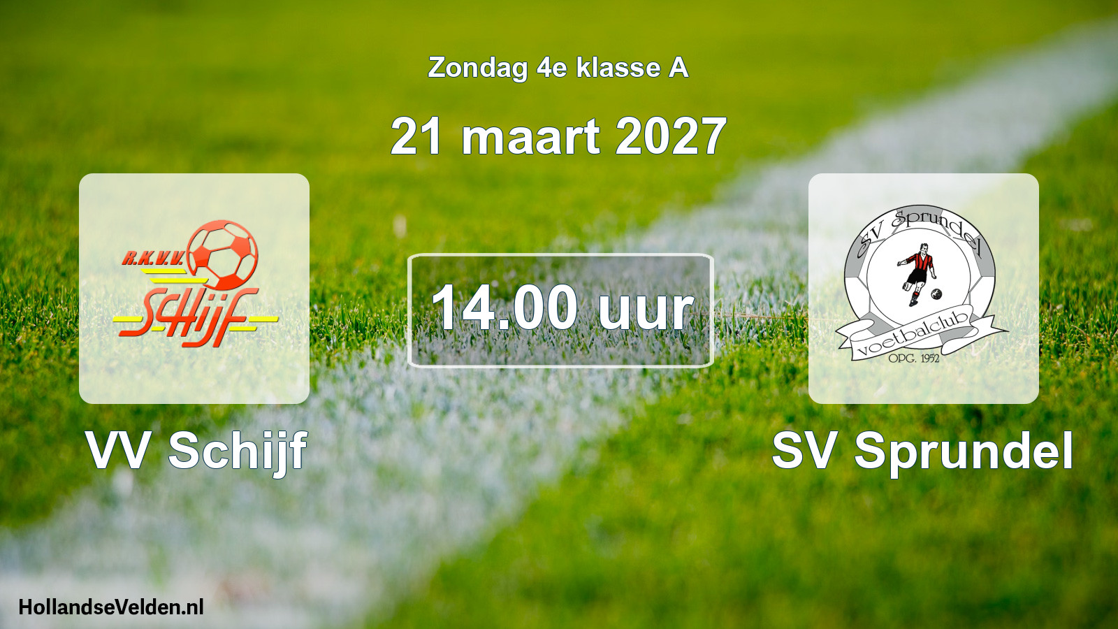 Geplande wedstrijd: VV Schijf - SV Sprundel (21 maart 2027)