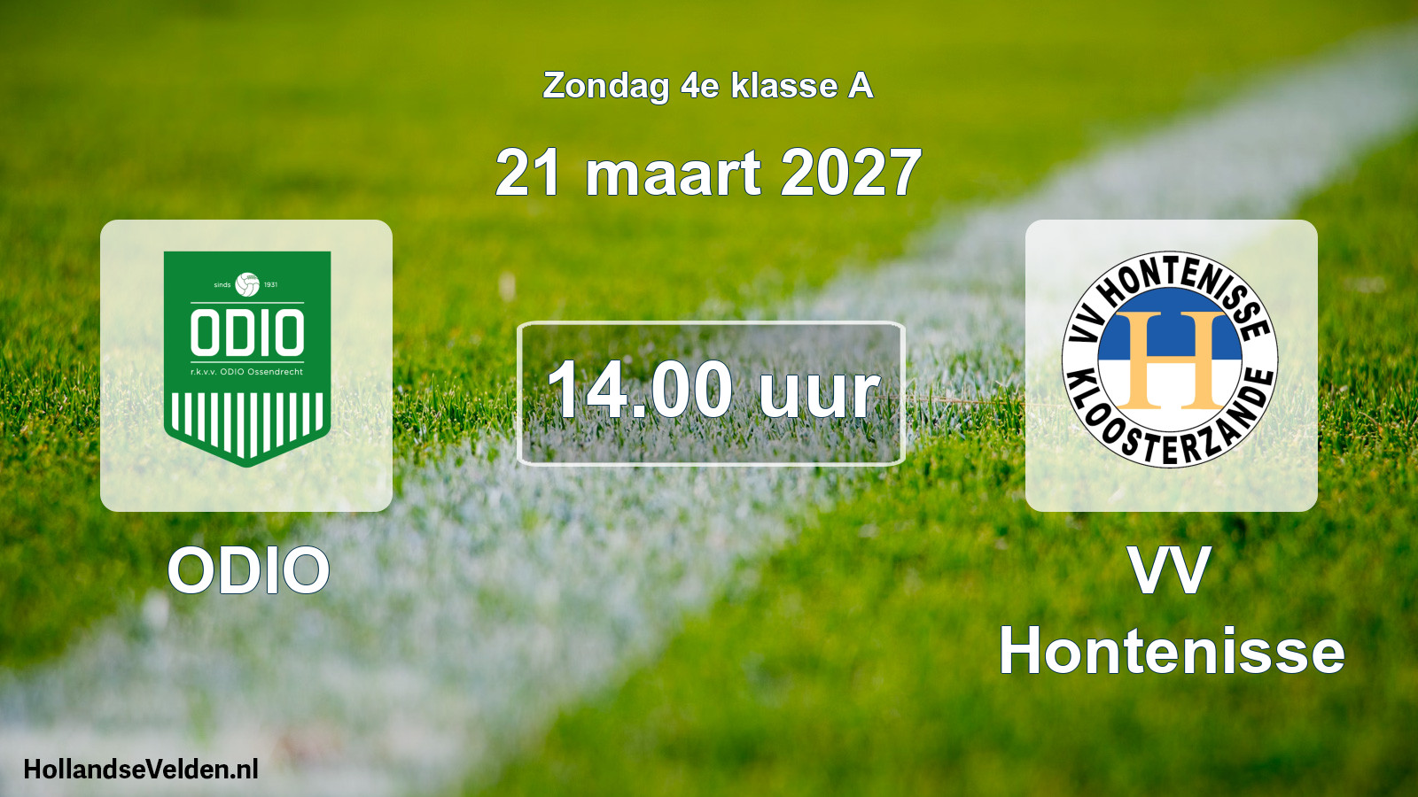 Geplande wedstrijd: ODIO - VV Hontenisse (21 maart 2027)