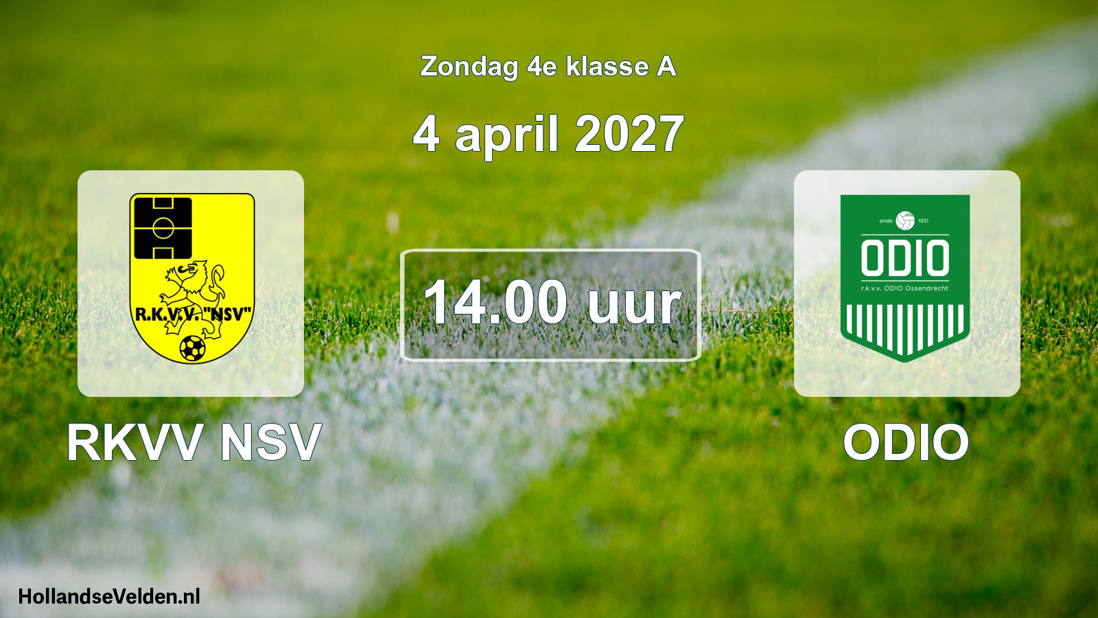 Geplande wedstrijd: RKVV NSV - ODIO (4 april 2027)