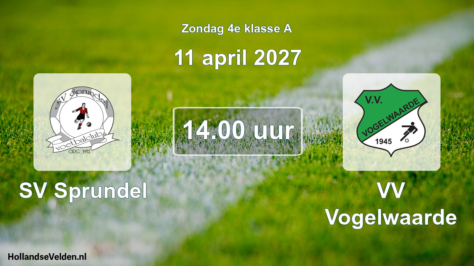 Geplande wedstrijd: SV Sprundel - VV Vogelwaarde (11 april 2027)