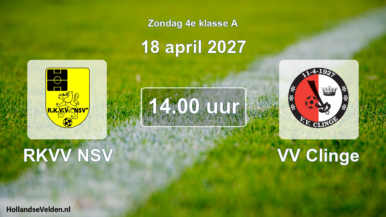 Scheduled Match: RKVV NSV - VV Clinge (18 April 2027)