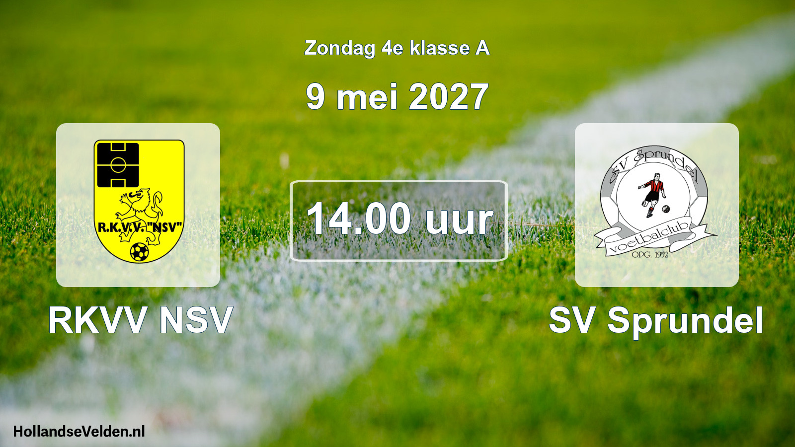 Geplande wedstrijd: RKVV NSV - SV Sprundel (9 mei 2027)
