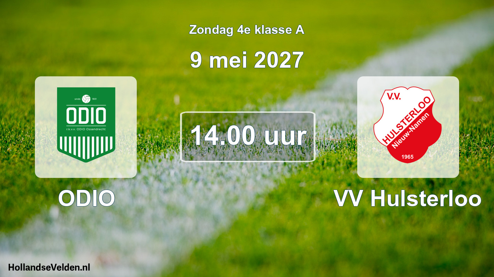 Scheduled Match: ODIO - VV Hulsterloo (9 May 2027)